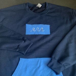 Custom Wave embroidered crewneck sweater 1 of 1!